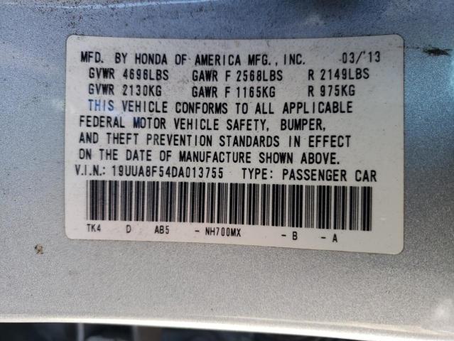19UUA8F54DA013755 - 2013 ACURA TL TECH SILVER photo 13