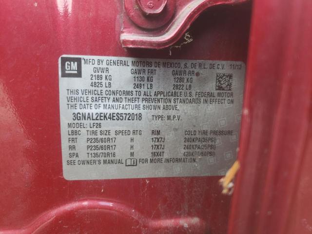 3GNAL2EK4ES572018 - 2014 CHEVROLET CAPTIVA LS 红色 照片 13