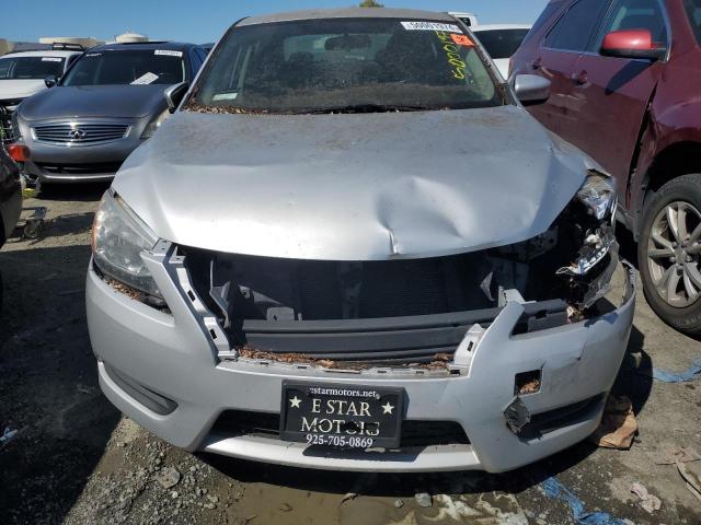 3N1AB7AP6FL666376 - 2015 NISSAN SENTRA S SILVER photo 5