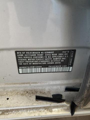 WVWDB7AJ4DW129499 - 2013 VOLKSWAGEN GOLF ვერცხლისფერი ფოტო 12