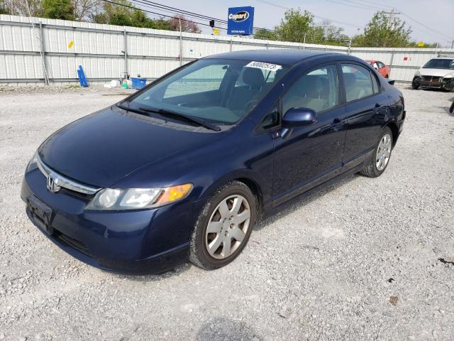 1HGFA16546L068391 - 2006 HONDA CIVIC LX BLUE photo 1