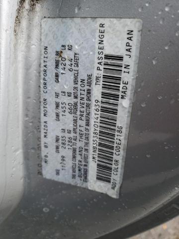 JM1NB3538Y0141639 - 2000 MAZDA MX-5 MIATA BASE SILVER photo 12