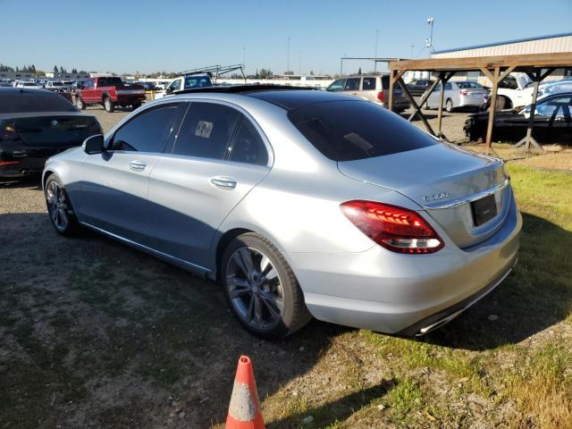 55SWF4JB8FU059628 - 2015 MERCEDES-BENZ C 300 SILVER photo 2