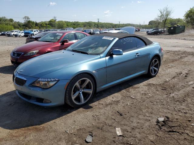 WBAEB53558CX61084 - 2008 BMW 650 I BLUE photo 1