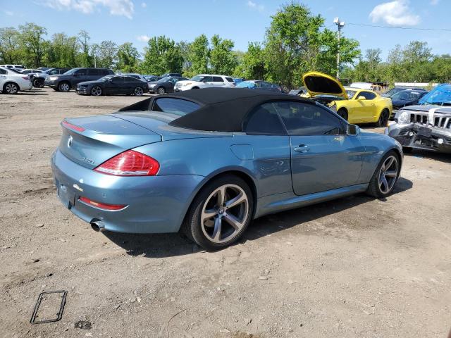 WBAEB53558CX61084 - 2008 BMW 650 I BLUE photo 3