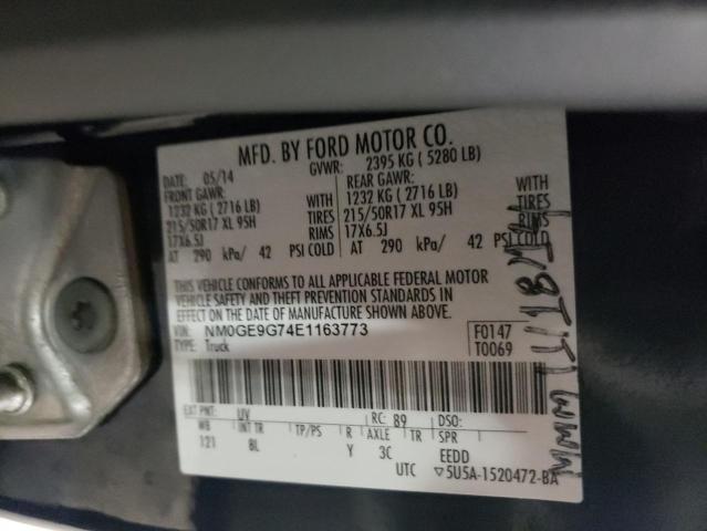 NM0GE9G74E1163773 - 2014 FORD TRANSIT CO TITANIUM BLUE photo 14