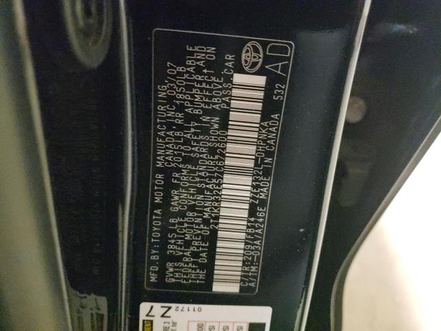 2T1KR32E57C672600 - 2007 TOYOTA COROLLA MA XR BLACK photo 12