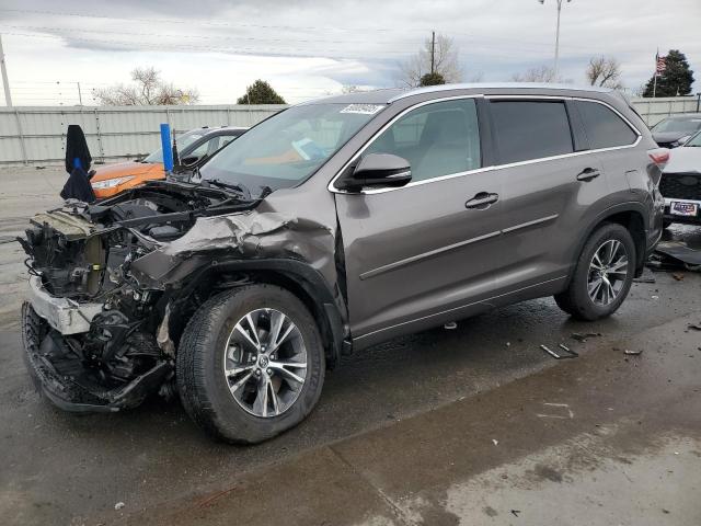 5TDJKRFH1GS285900 - 2016 TOYOTA HIGHLANDER XLE 灰色 照片 1