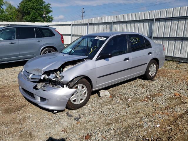 1HGES16315L027755 - 2005 HONDA CIVIC DX VP SILVER photo 1