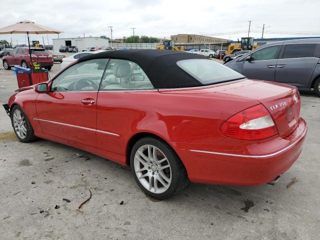 WDBTK56F28F253019 - 2008 MERCEDES-BENZ CLK 350 RED photo 2