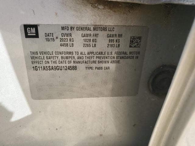 1G11A5SA9GU124588 - 2016 CHEVROLET MALIBU LIM LS ვერცხლისფერი ფოტო 12