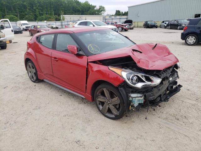 KMHTC6AE8EU201853 - 2014 HYUNDAI VELOSTER TURBO RED photo 4