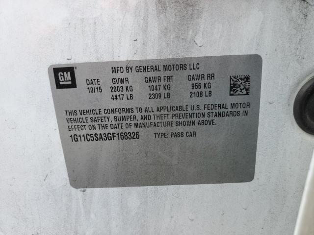 1G11C5SA3GF168326 - 2016 CHEVROLET MALIBU LIM LT 白色 照片 12