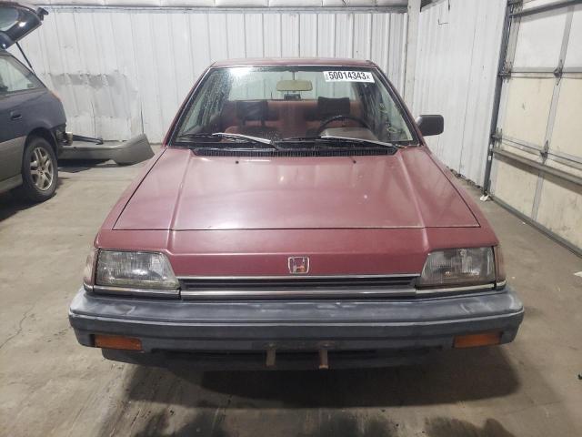 1HGEC4637HA070561 - 1987 HONDA CIVIC 1.5 BURGUNDY photo 5