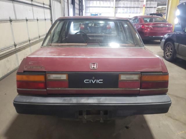 1HGEC4637HA070561 - 1987 HONDA CIVIC 1.5 BURGUNDY photo 6