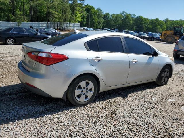 KNAFK4A66F5257655 - 2015 KIA FORTE LX SILVER photo 3