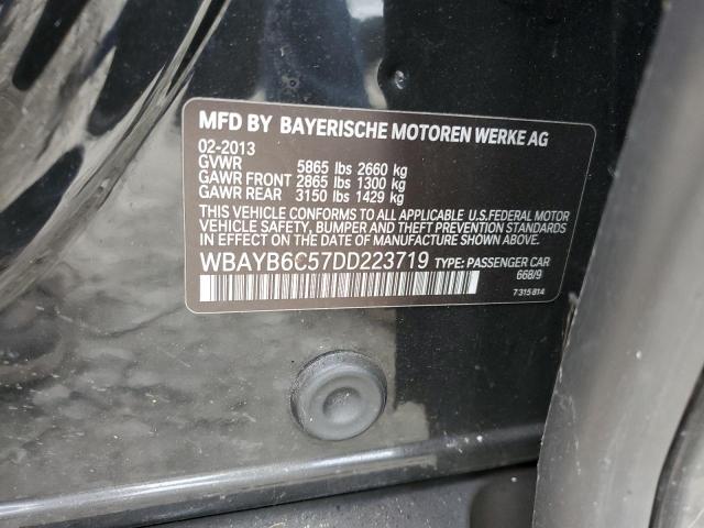 WBAYB6C57DD223719 - 2013 BMW 750 XI BLACK photo 12