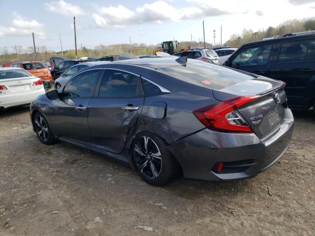 JHMFC1F90JX005879 - 2018 HONDA CIVIC TOURING GRAY photo 2