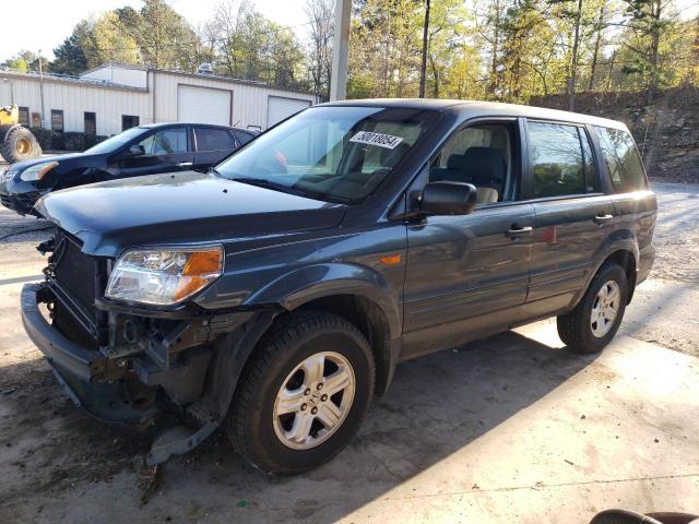 5FNYF28166B032195 - 2006 HONDA PILOT LX BLACK photo 1