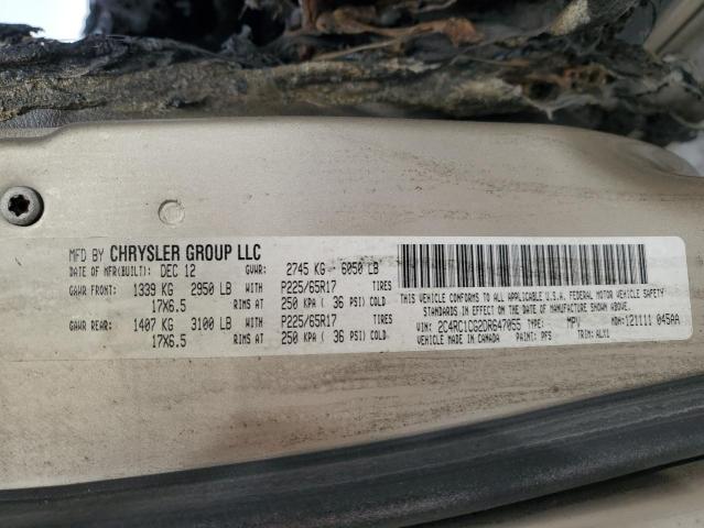 2C4RC1CG2DR647055 - 2013 CHRYSLER TOWN & COU TOURING L GOLD photo 13