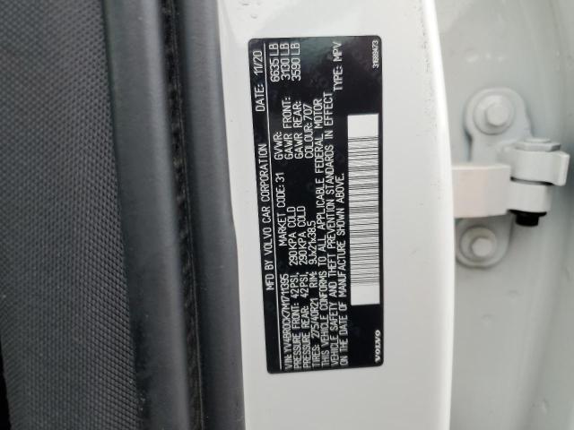 YV4BR0CK7M1711395 - 2021 VOLVO XC90 T8 RECHARGE INSCRIPTION EXPRESS WHITE photo 13
