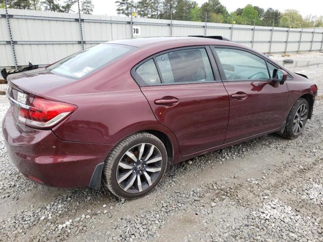 19XFB2F94EE037301 - 2014 HONDA CIVIC EXL BURGUNDY photo 3