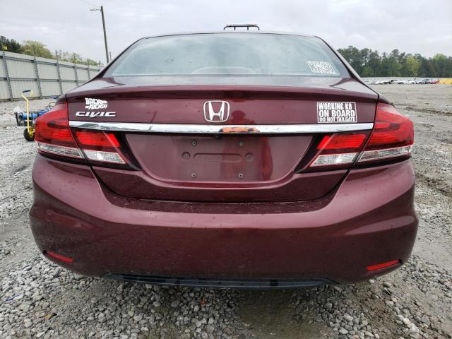 19XFB2F94EE037301 - 2014 HONDA CIVIC EXL ბურგუნდია ფოტო 6