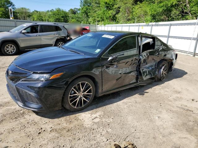 4T1G11AKXMU489437 - 2021 TOYOTA CAMRY SE BLACK photo 1