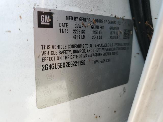 2G4GL5EX2E9221150 - 2014 BUICK REGAL 白色 照片 12