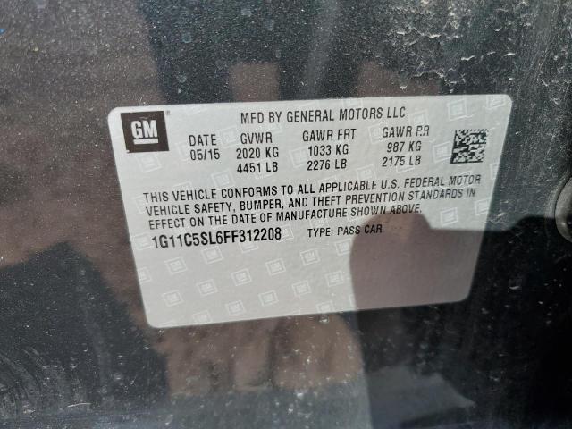 1G11C5SL6FF312208 - 2015 CHEVROLET MALIBU 1LT 灰色 照片 13