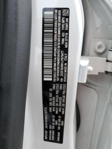 ZASFAKNN1J7B79477 - 2018 ALFA ROMEO STELVIO TI SPORT WHITE photo 13