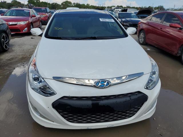 KMHEC4A47EA105007 - 2014 HYUNDAI SONATA HYBRID WHITE photo 5