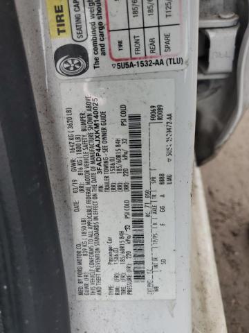 3FADP4AJXKM140025 - 2019 FORD FIESTA S WHITE photo 12