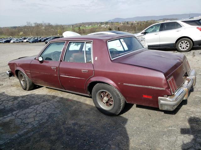 1G3AR69A9EM486199 - 1984 OLDSMOBILE CUTLASS SU MAROON photo 2