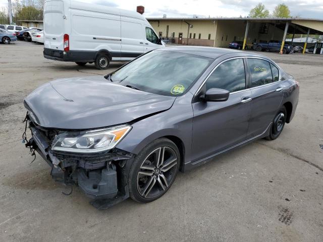 1HGCR2F52GA095393 - 2016 HONDA ACCORD SPORT GRAY photo 1