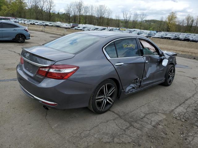 1HGCR2F52GA095393 - 2016 HONDA ACCORD SPORT GRAY photo 3