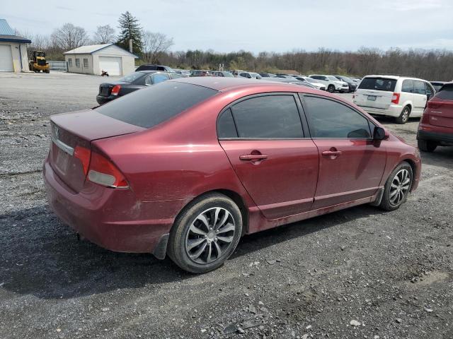 2HGFA1F50AH512307 - 2010 HONDA CIVIC LX BURGUNDY photo 3