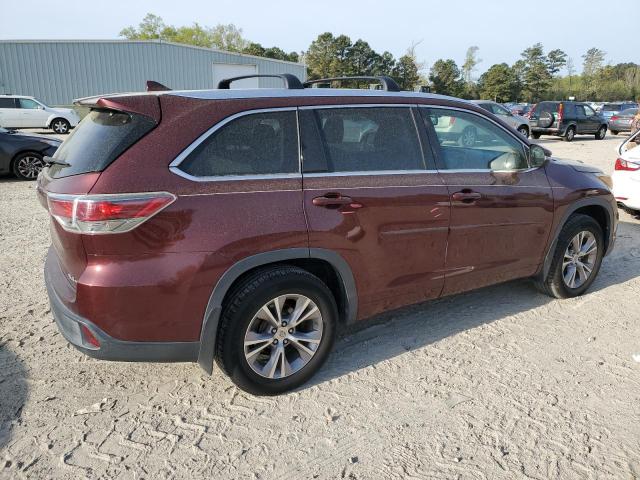 5TDJKRFH1FS098266 - 2015 TOYOTA HIGHLANDER XLE BURGUNDY photo 3