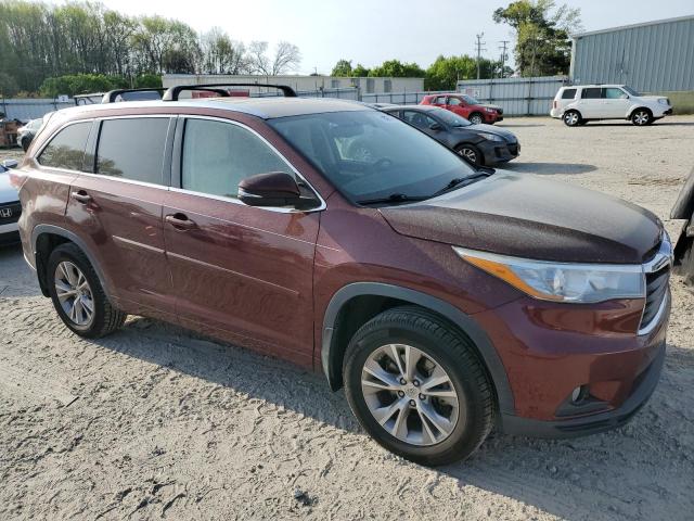 5TDJKRFH1FS098266 - 2015 TOYOTA HIGHLANDER XLE BURGUNDY photo 4