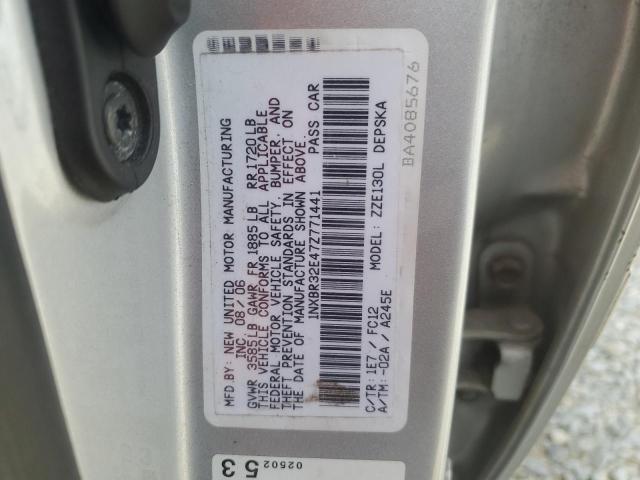 1NXBR32E47Z771441 - 2007 TOYOTA COROLLA CE SILVER photo 12