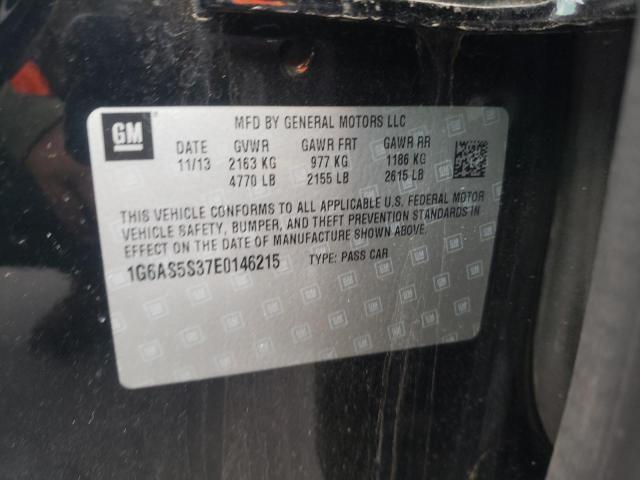 1G6AS5S37E0146215 - 2014 CADILLAC CTS PERFORMANCE COLLECTION Черный фото 12