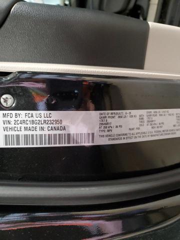 2C4RC1BG2LR232950 - 2020 CHRYSLER PACIFICA TOURING L შავი ფოტო 13