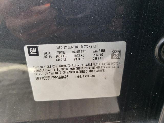 1G11C5SL0FF168476 - 2015 CHEVROLET MALIBU 1LT 灰色 照片 12