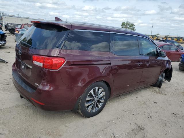 KNDMC5C12G6103969 - 2016 KIA SEDONA EX BURGUNDY photo 3