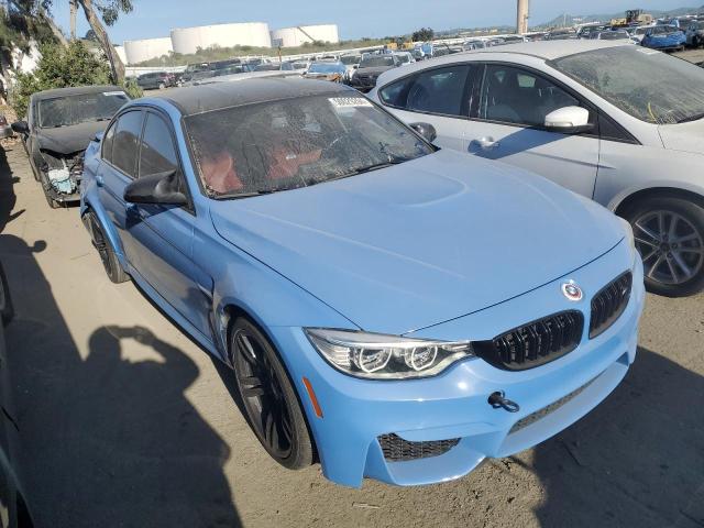 WBS3C9C55FP804464 - 2015 BMW M3 BLUE photo 4