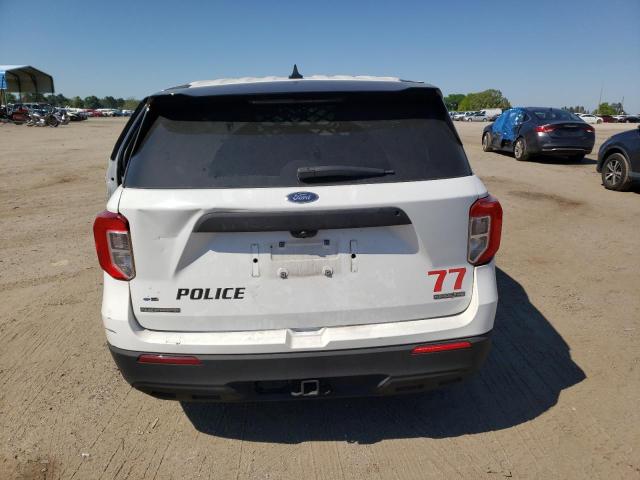 1FM5K8AB0MGA19316 - 2021 FORD EXPLORER POLICE INTERCEPTOR WHITE photo 6