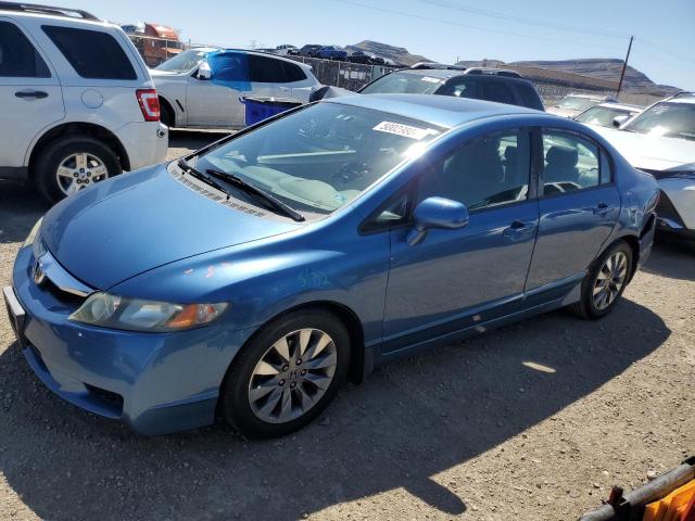 1HGFA168X9L030114 - 2009 HONDA CIVIC EX BLUE photo 1