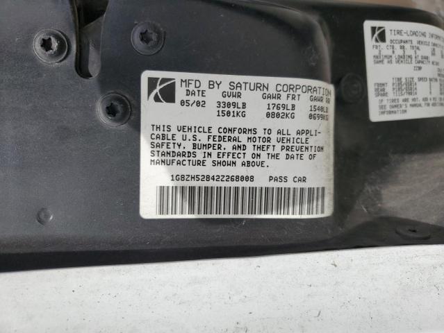 1G8ZH52842Z268008 - 2002 SATURN SL1 WHITE photo 12