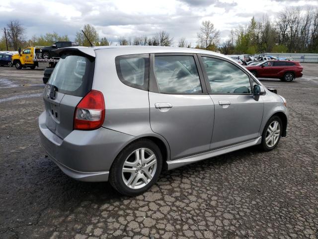 JHMGD37668S028057 - 2008 HONDA FIT SPORT SILVER photo 3