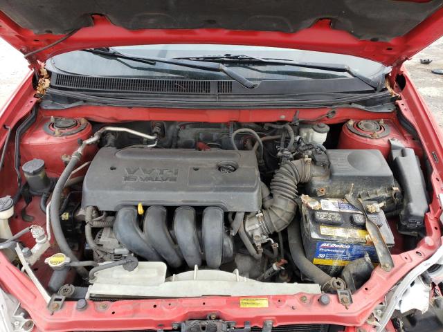 2T1KR32E16C564358 - 2006 TOYOTA COROLLA MA XR RED photo 11